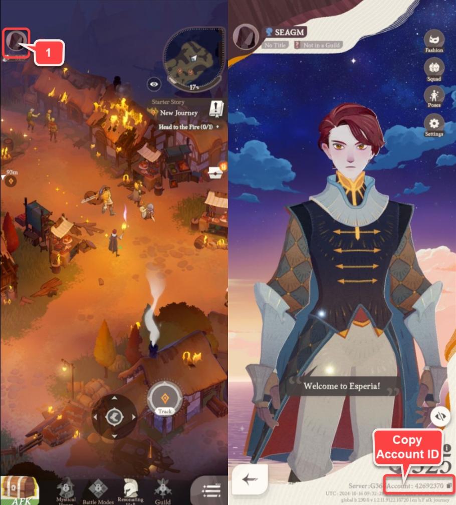 Cómo encontrar el ID de cuenta de AFK Journey