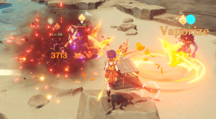 Genshin Impact National Team संरचना में Xiangling का Pyronado क्षमता का उपयोग