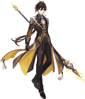 原神角色钟离施放护盾技能的图片