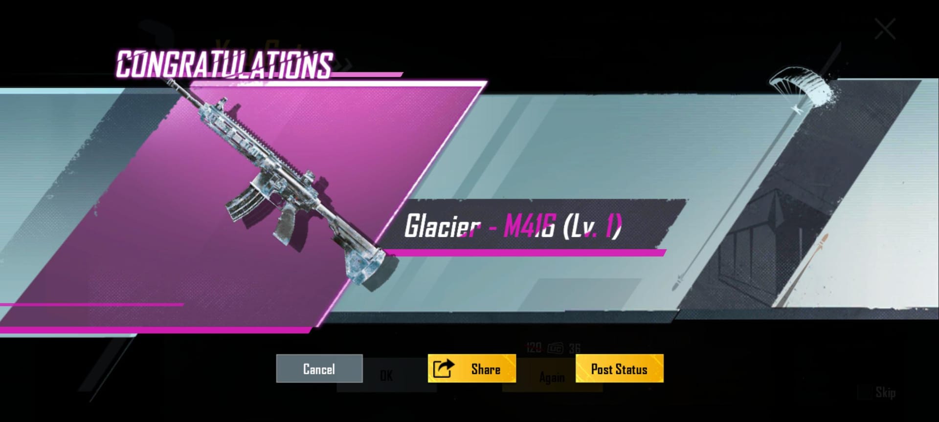 PUBG Mobile 截图，M416 突击步枪带附件在战斗中