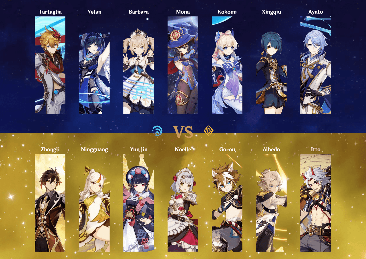 原神免费玩家岩队与钟离队伍对比