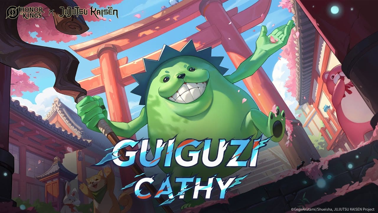 王者荣耀与咒术回战联动中的鬼谷子·凯蒂角色皮肤