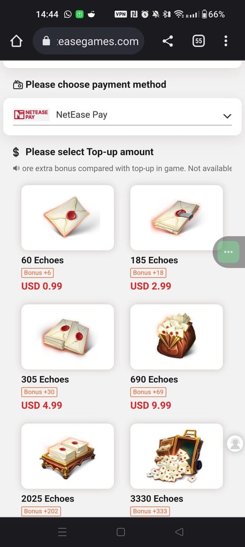 Comparison of Identity V website and in-game code redemption