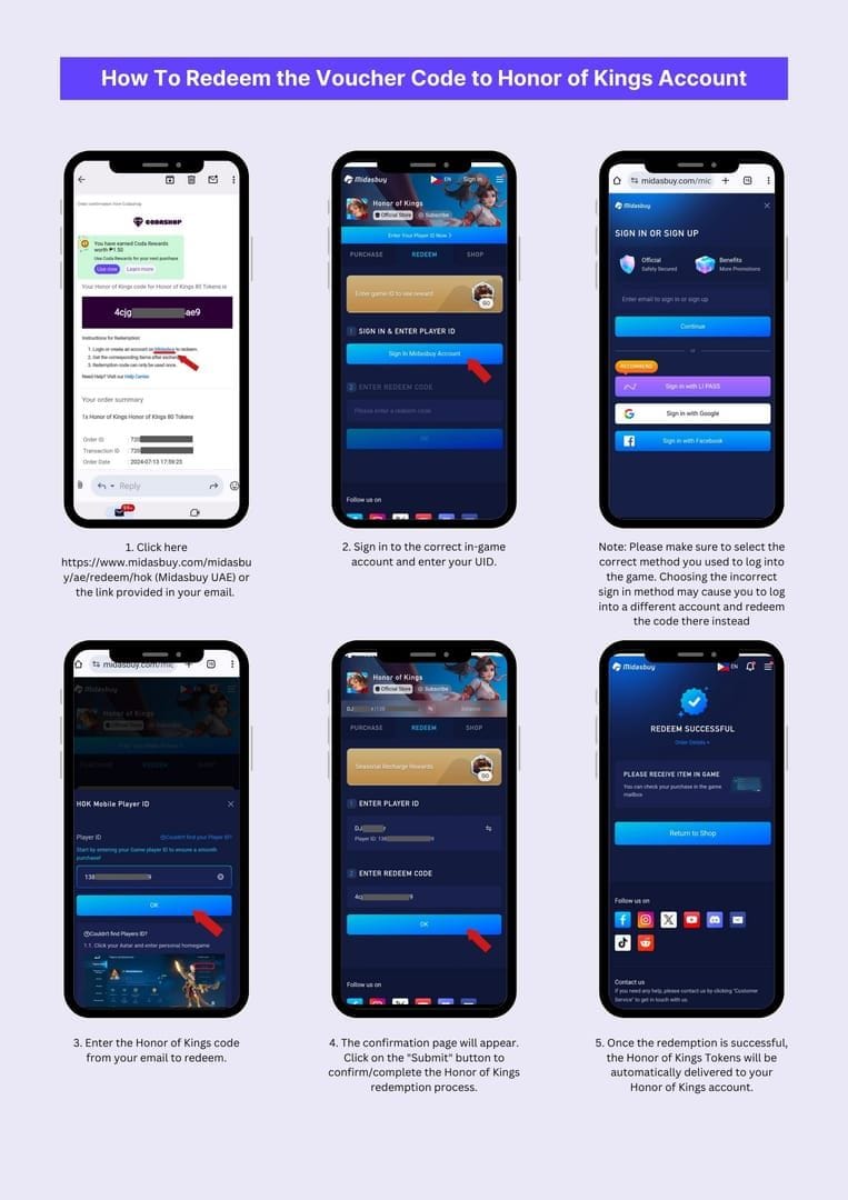 Guide étape par étape pour échanger des codes dans Honor of Kings sur mobile
