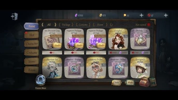 Comparaison des meilleures récompenses de codes d'échange Identity V : diamants, échos, or