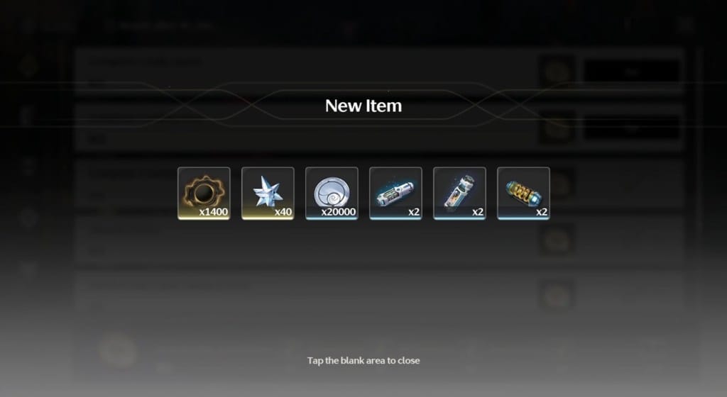 Interface des récompenses pour Lumière stellaire fluide dans Iris Segue dans Wuthering Waves