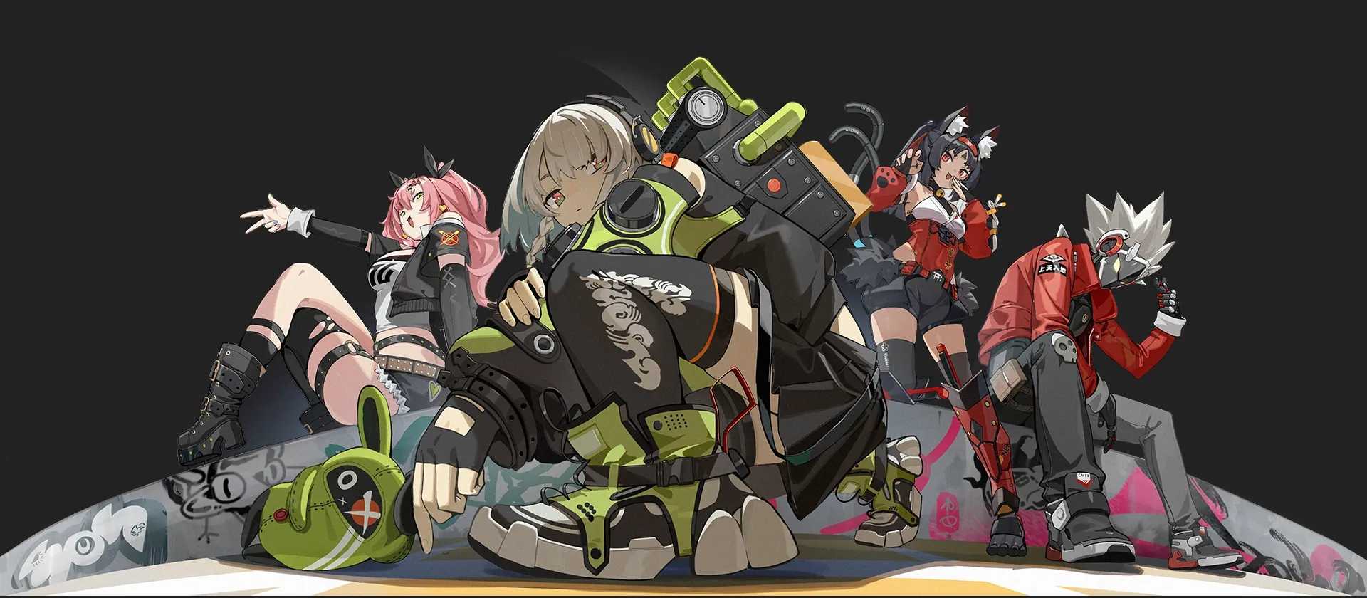 ज़ेनलेस ज़ोन ज़ीरो कनिंग हेयर्स टीम जिसमें एंबी भी शामिल है