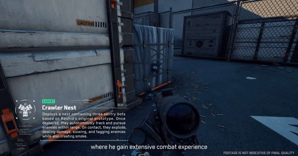 Delta Force Gizmo Crawler Nest gadget déployant trois bots