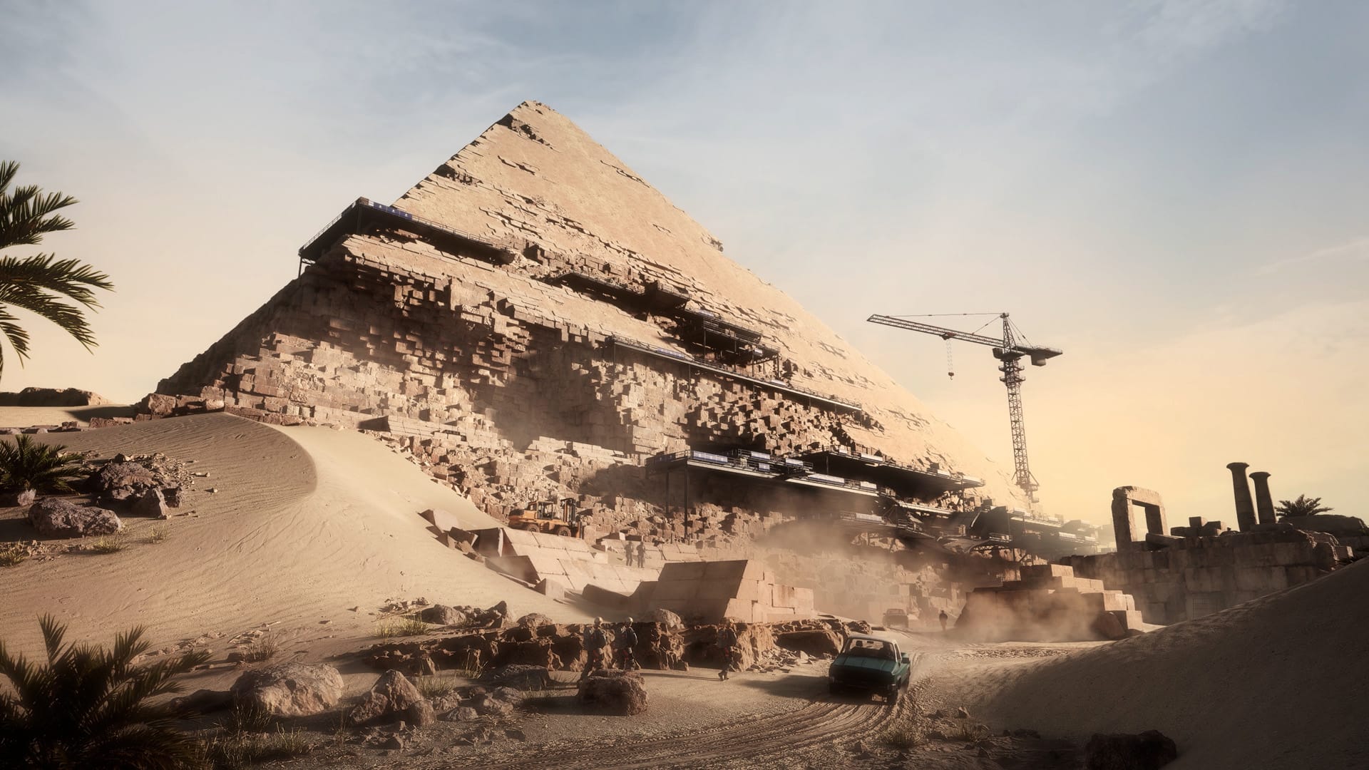 Capture d'écran du périmètre de la carte Monument avec des dunes et des sites de recherche