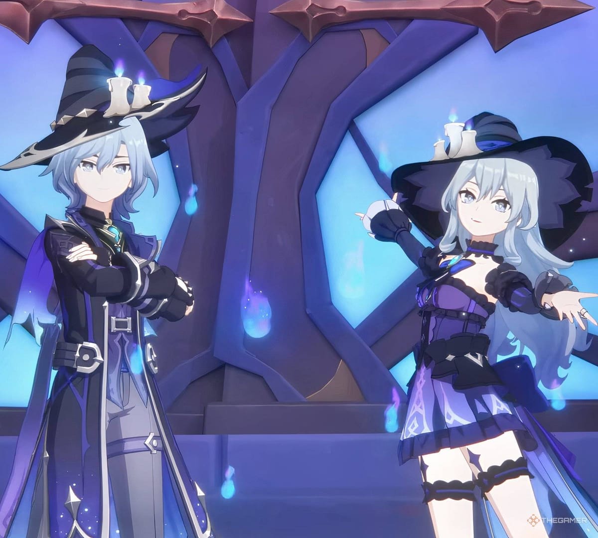 原神旅行者身穿 Miliastra Wonderland 彩繪天空服裝