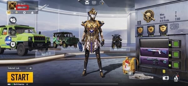 रिडीम कोड से UC और सिल्वर फ्रैगमेंट दिखाते हुए PUBG मोबाइल इन-गेम मेल इंटरफ़ेस