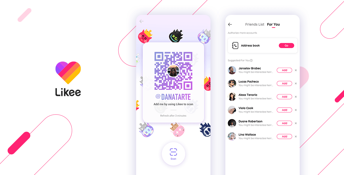 Likee लाइव PK टीम आमंत्रण स्क्रीन