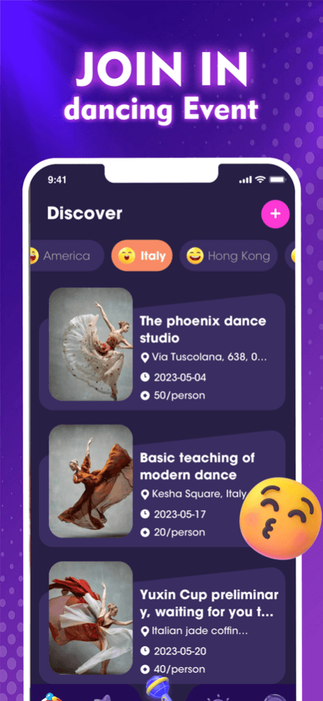 Migo Live 活動通知和 PK 錦標賽介面