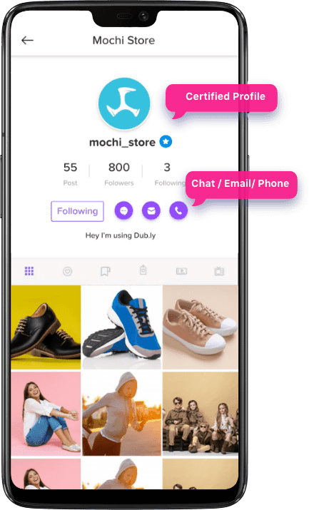 ユーザーIDの場所を示すLikeeアプリのプロフィール画面