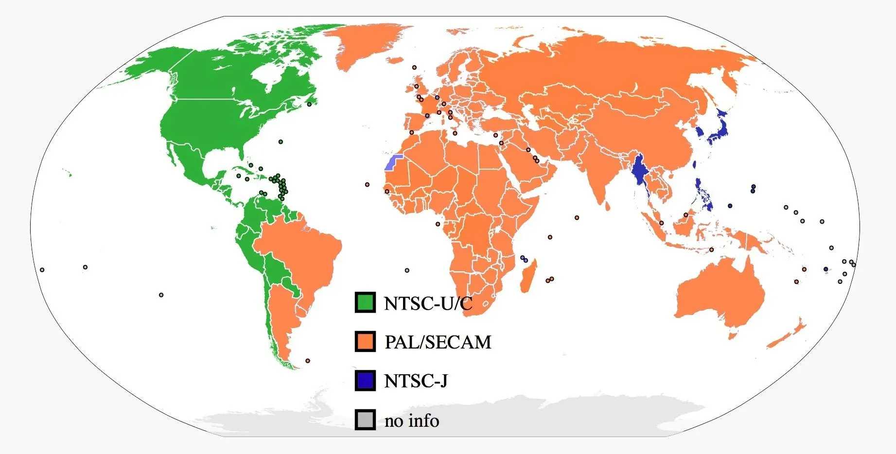 Xbox Live 礼品卡美国/北美地区兼容性地图