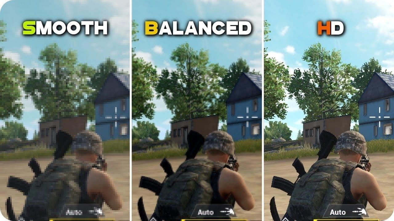 PUBG Mobile Smooth vs HDR graphics settings comparison