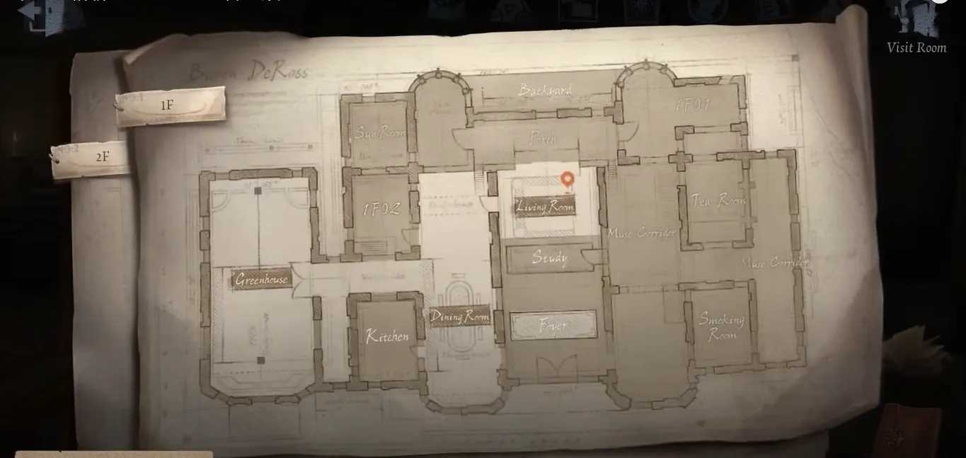 第五人格歐律狄刻莊園地圖佈局