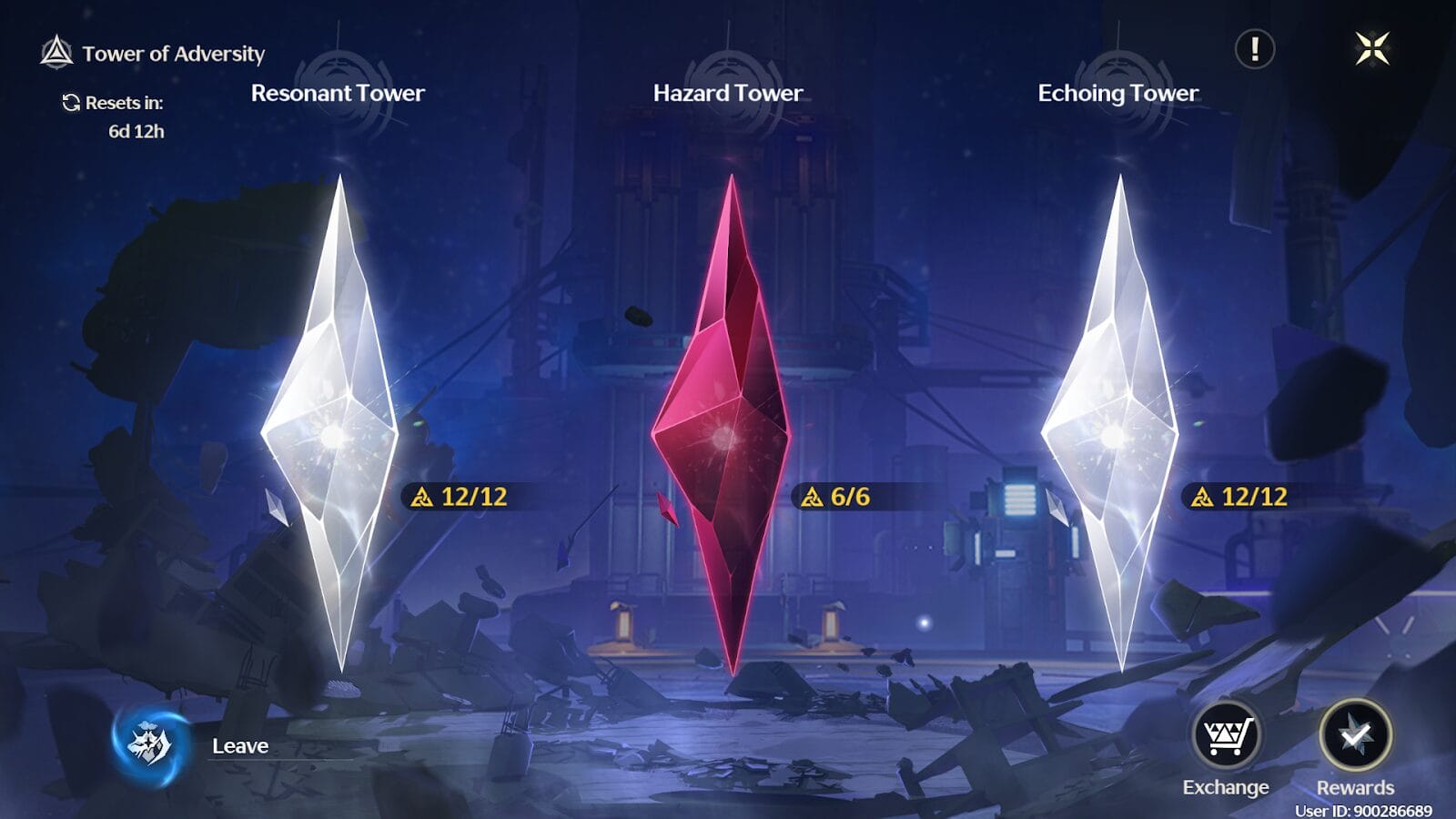 Wuthering Waves Tower of Adversity zone interface