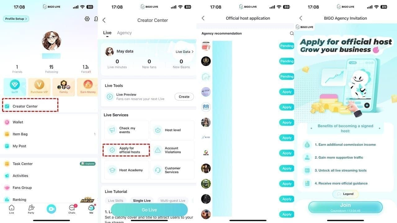 Bigo Live 個人簡介範例，包含遊戲和唱歌的 SEO 關鍵字和表情符號
