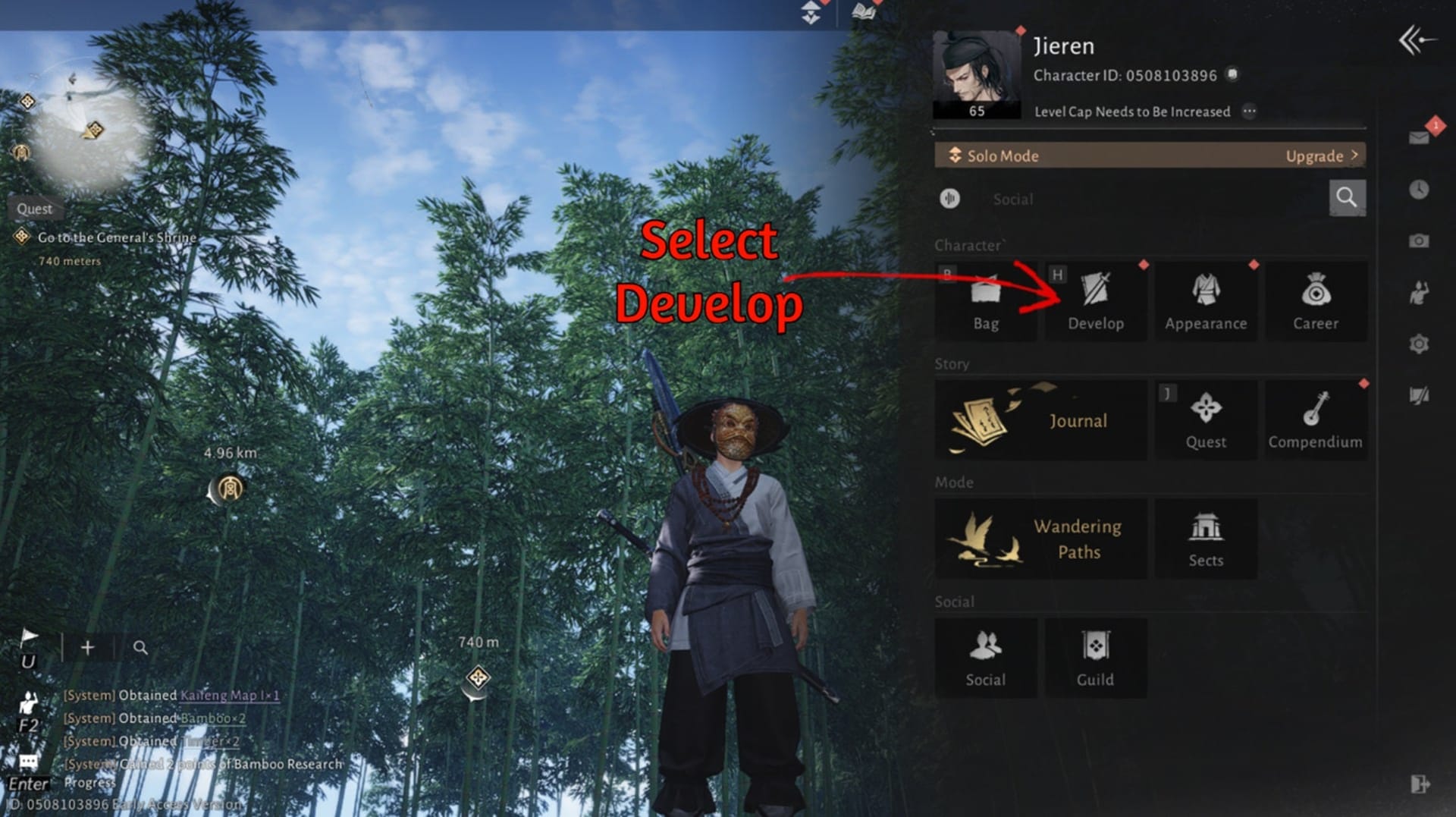 Where Winds Meet core lightness skills interface