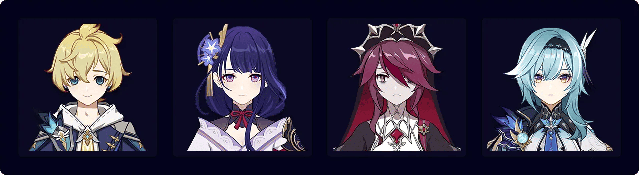 Genshin Impact Team 1: Eula Fischl Rosaria Mika lineup