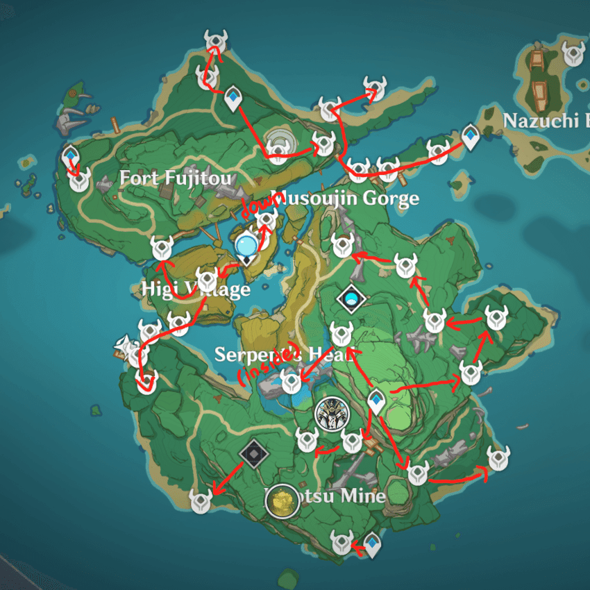 原神蘭波島月光晶高效率採集路線地圖指南