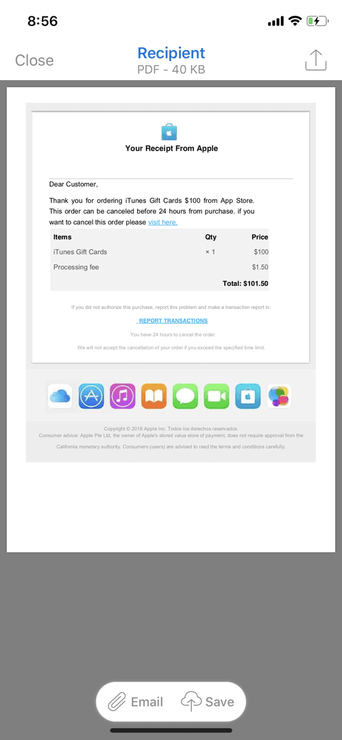 Mac/PC 上 iTunes 界面用于兑换 Apple 礼品卡