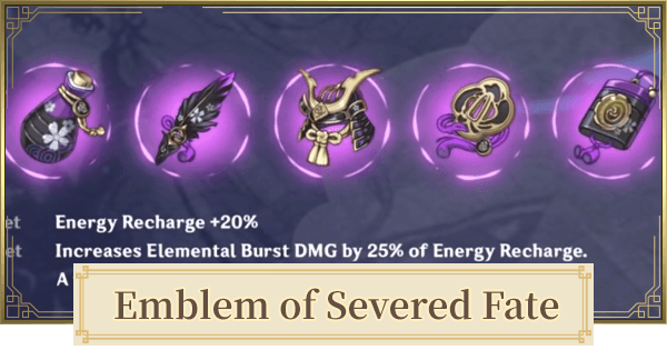 Genshin Impact Emblem of Severed Fate artifact set