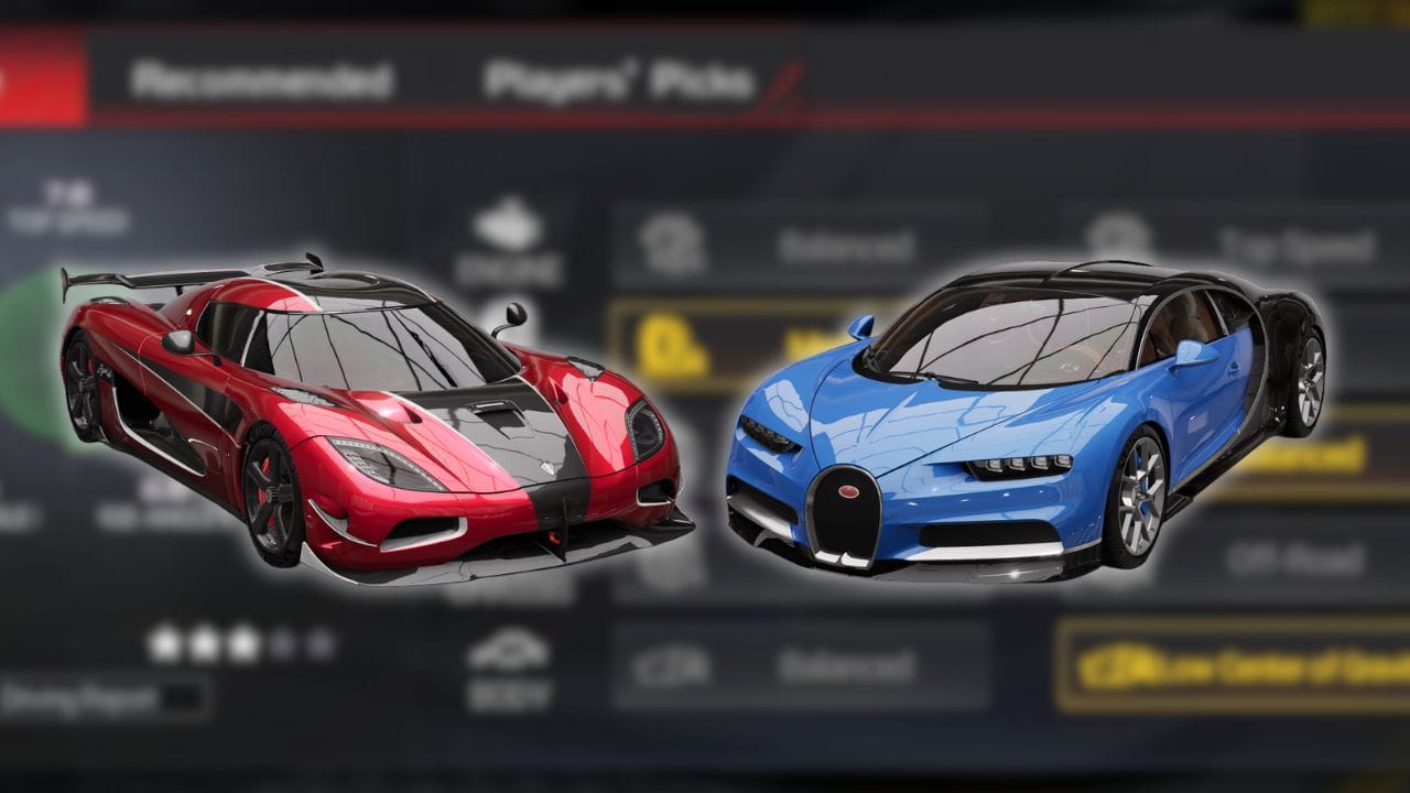 巅峰极速排名前五的赛车截图：天际线 R-32、西尔维娅 S15、迈凯伦 570S