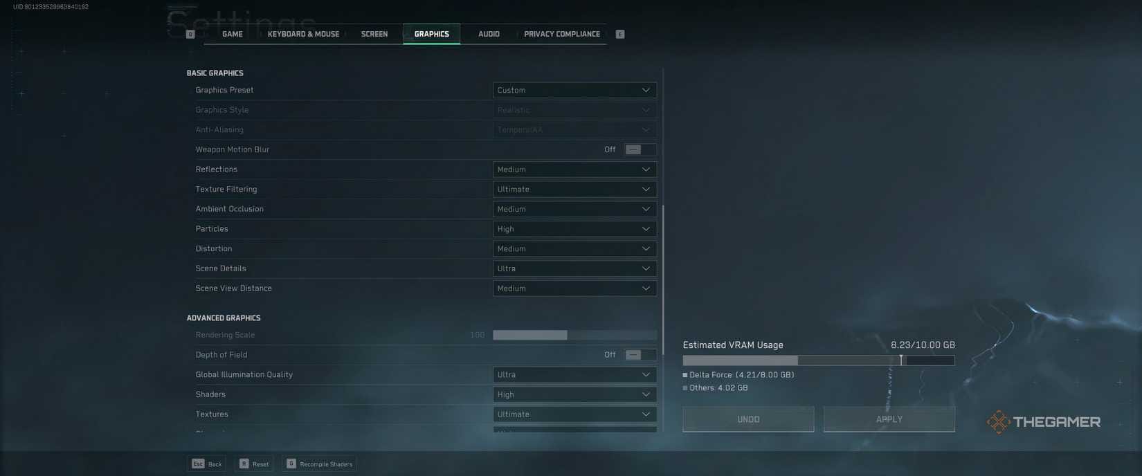 Delta Force DLSS and FSR resolution scaling guide screenshot