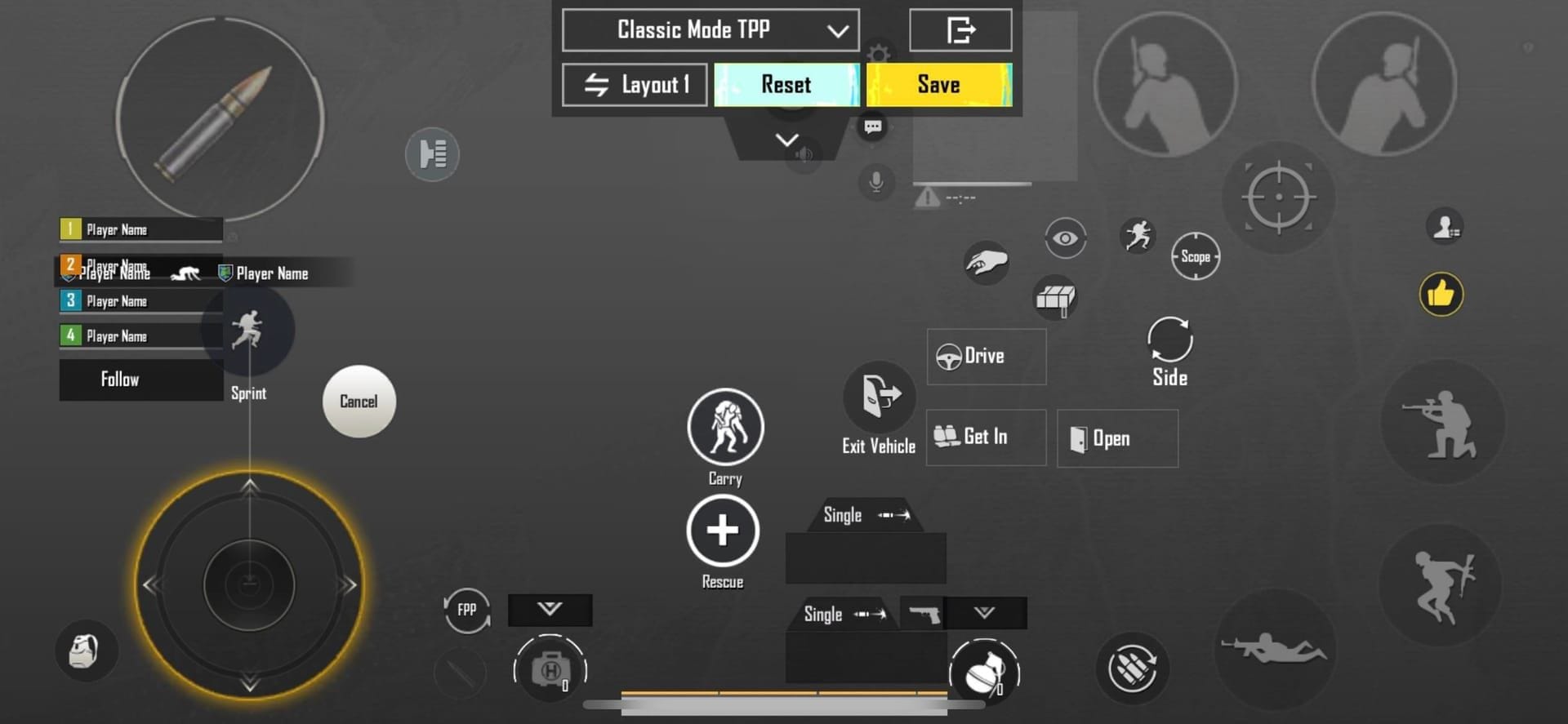 Step-by-step guide screenshot for importing 4-finger claw layout in PUBG Mobile