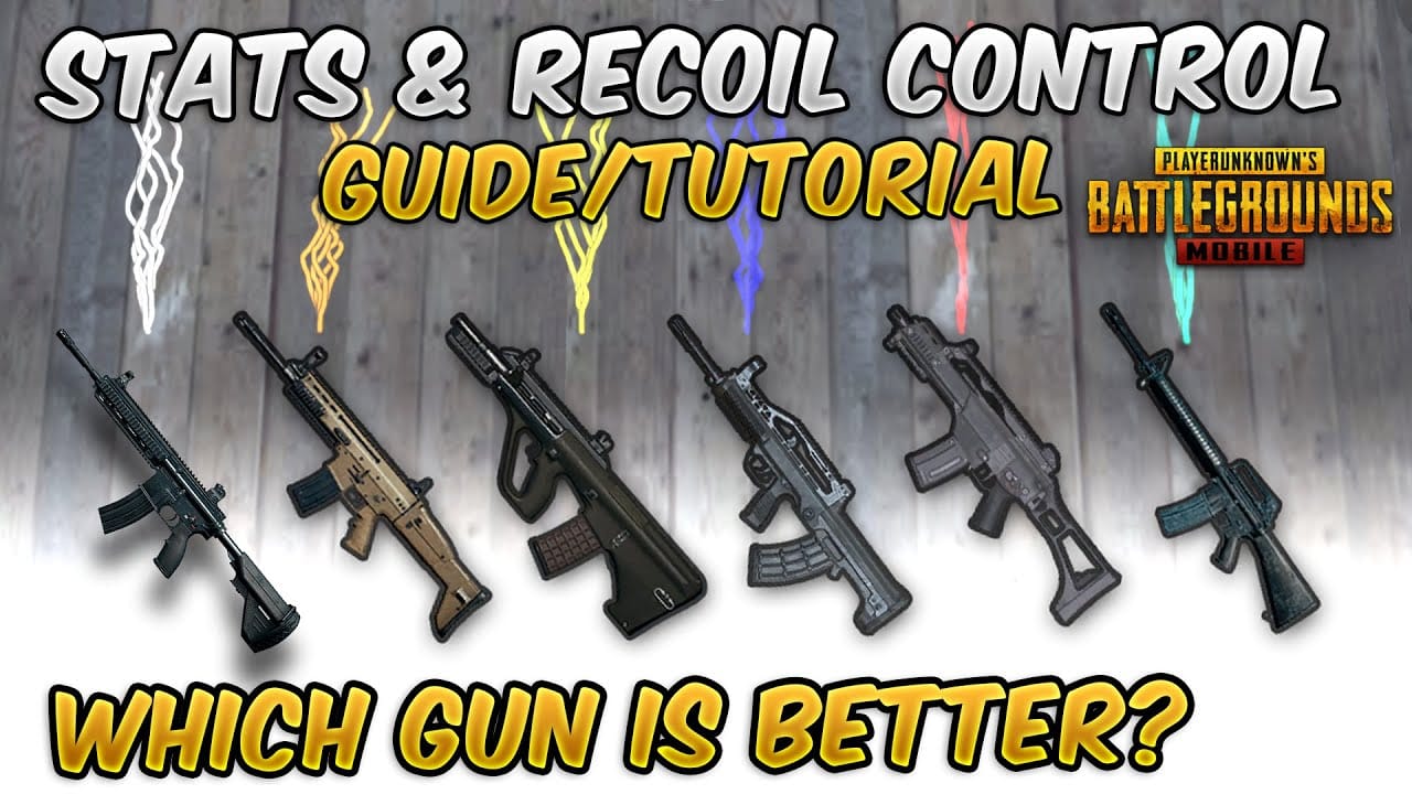 PUBG Mobile M416 vs SCAR-L AKM M762 数据对比