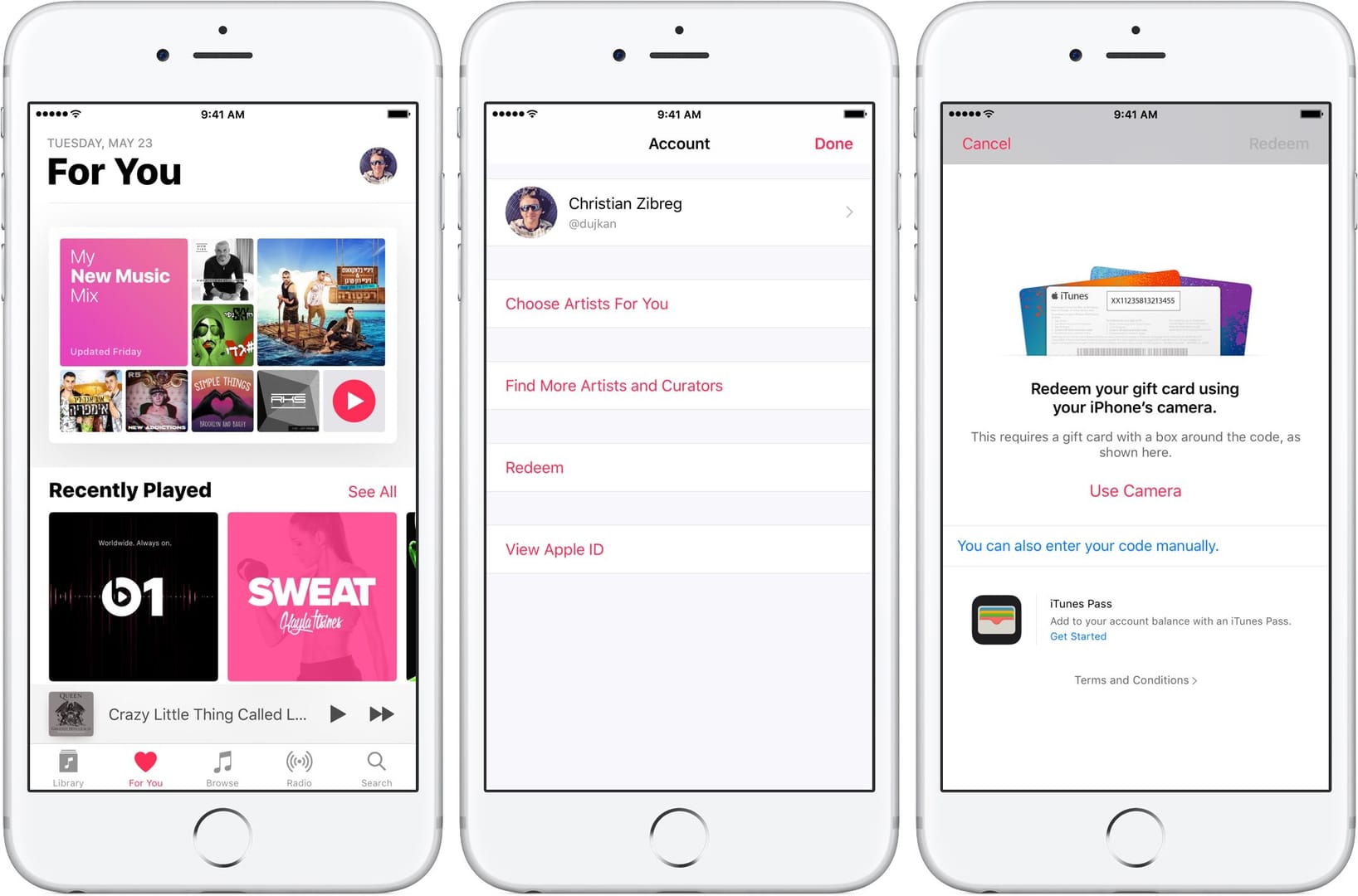 Интерфейс активации подарочной карты Apple в App Store