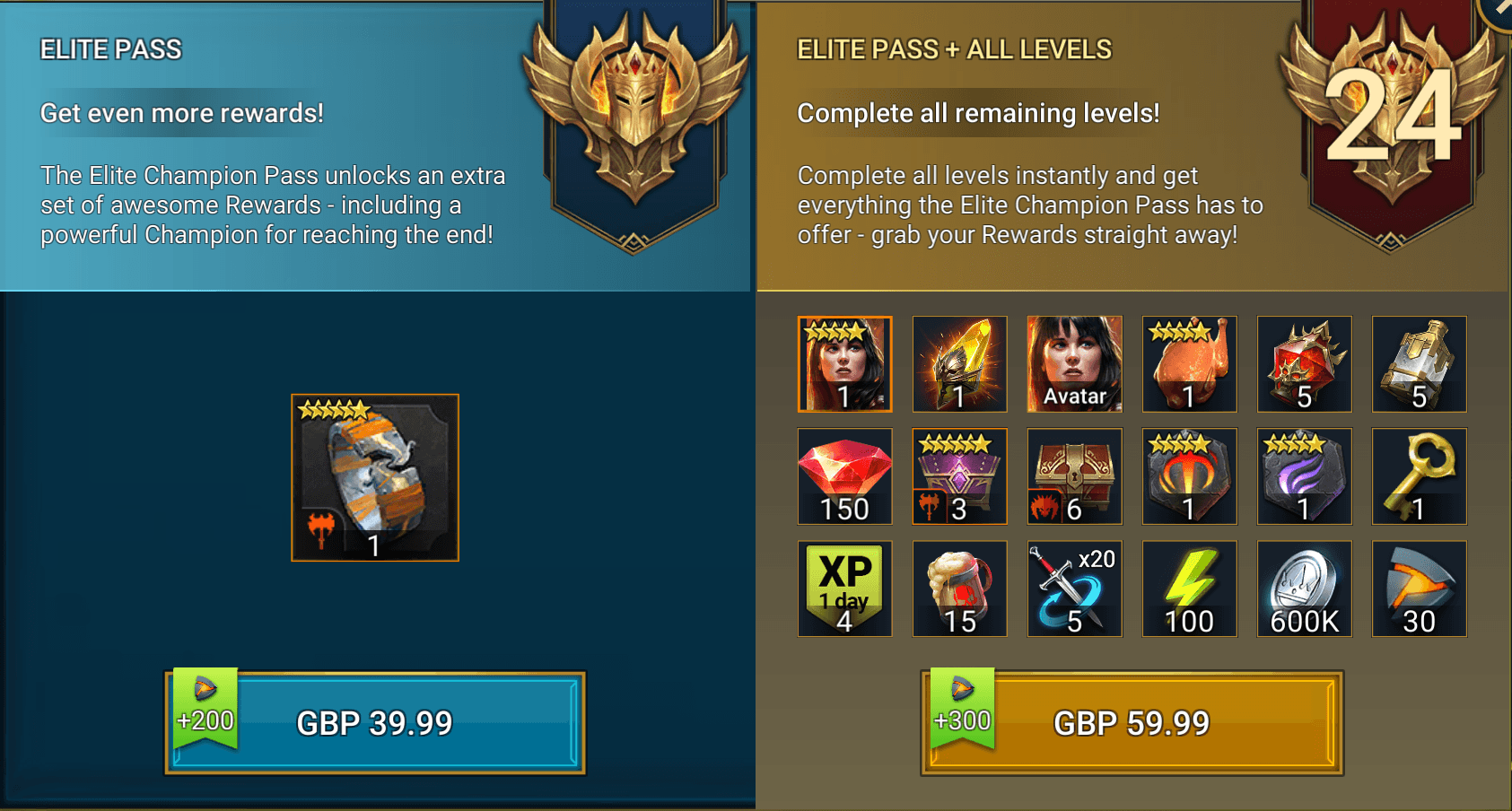 Xena Live 战斗通行证界面