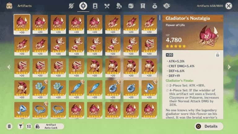 《原神》中不同圣遗物部位的圣化之水消耗对比