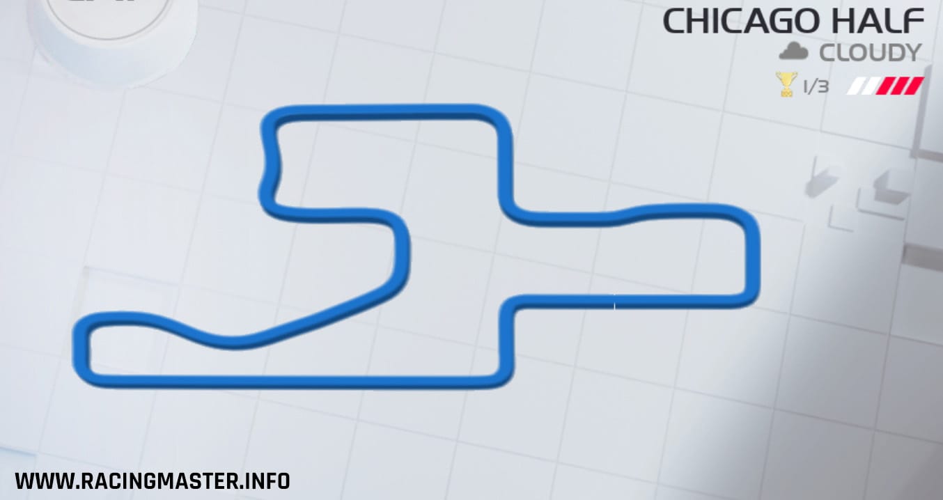 Racing Master शिकागो सिटी सर्किट ट्रैक लेआउट मैप