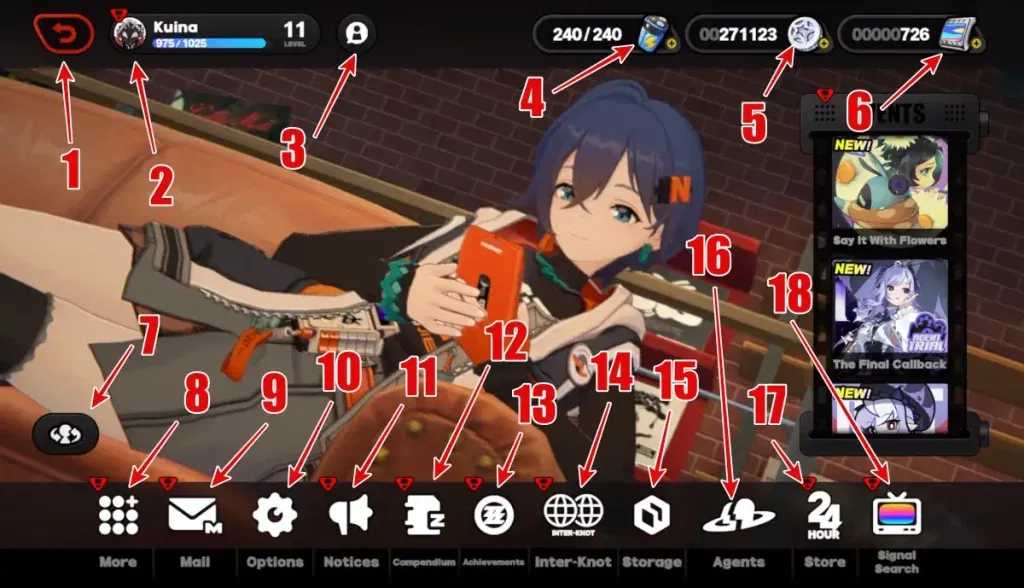 绝区零个人信息菜单显示的绳网等级与经验