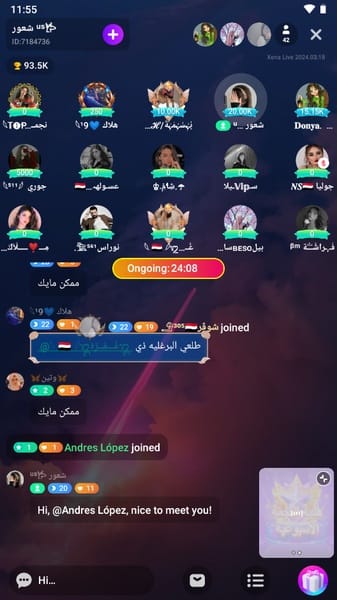 Xena Live 移动应用个人资料设置界面