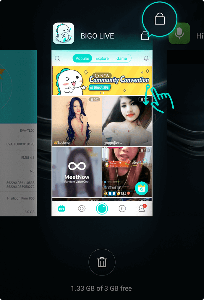 Bigo Live Android 隐私设置界面