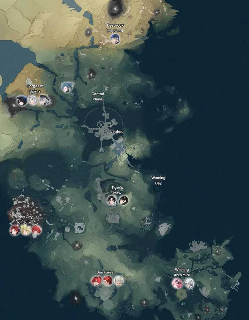 鸣潮异相·寒霜龟与磐石守卫组合刷取路线图