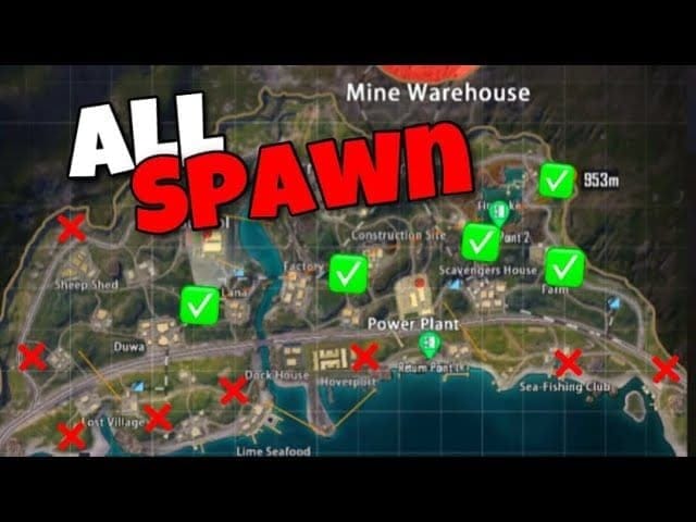 PUBG Mobile Metro Royale map showing residential farming zones