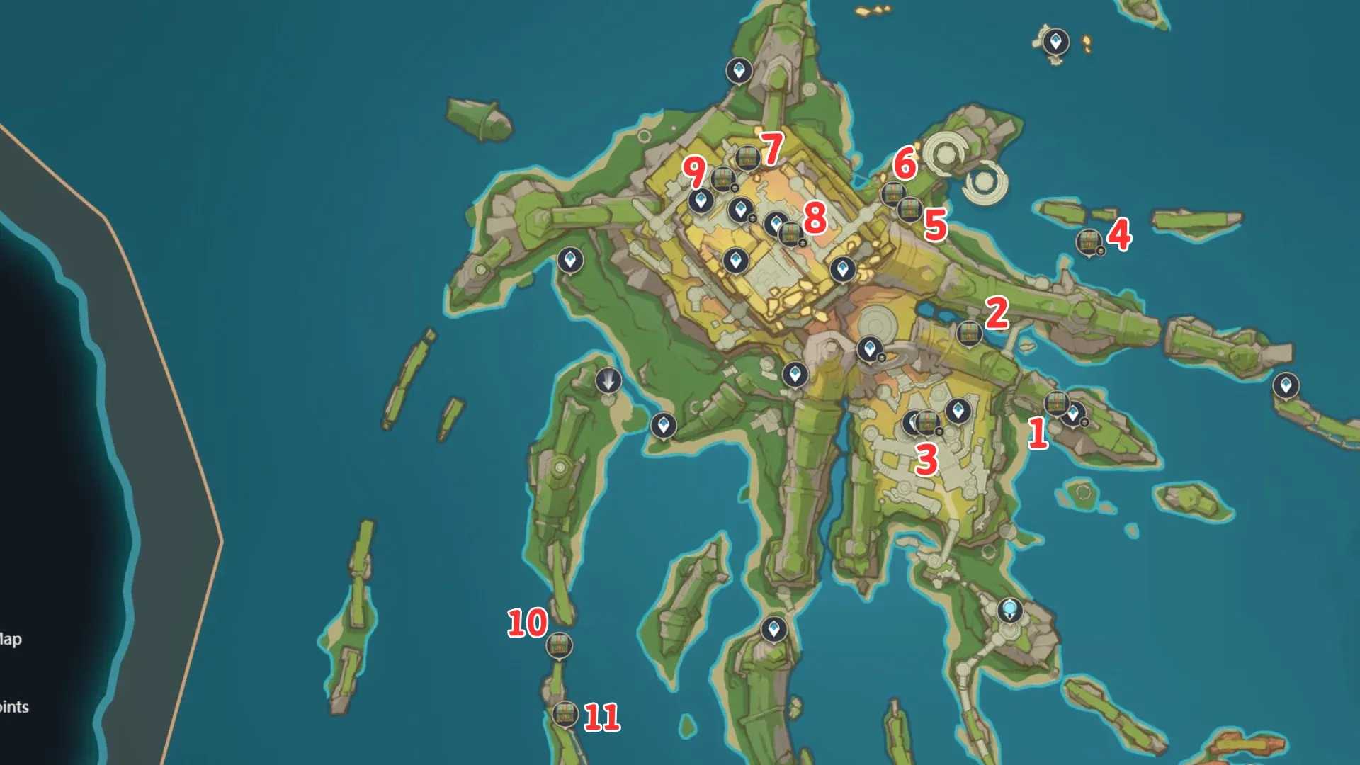 《原神》纳塔地图显示玛薇卡突破材料位置