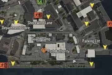 暗区突围暮光公寓地图，显示撤离路线和物资区