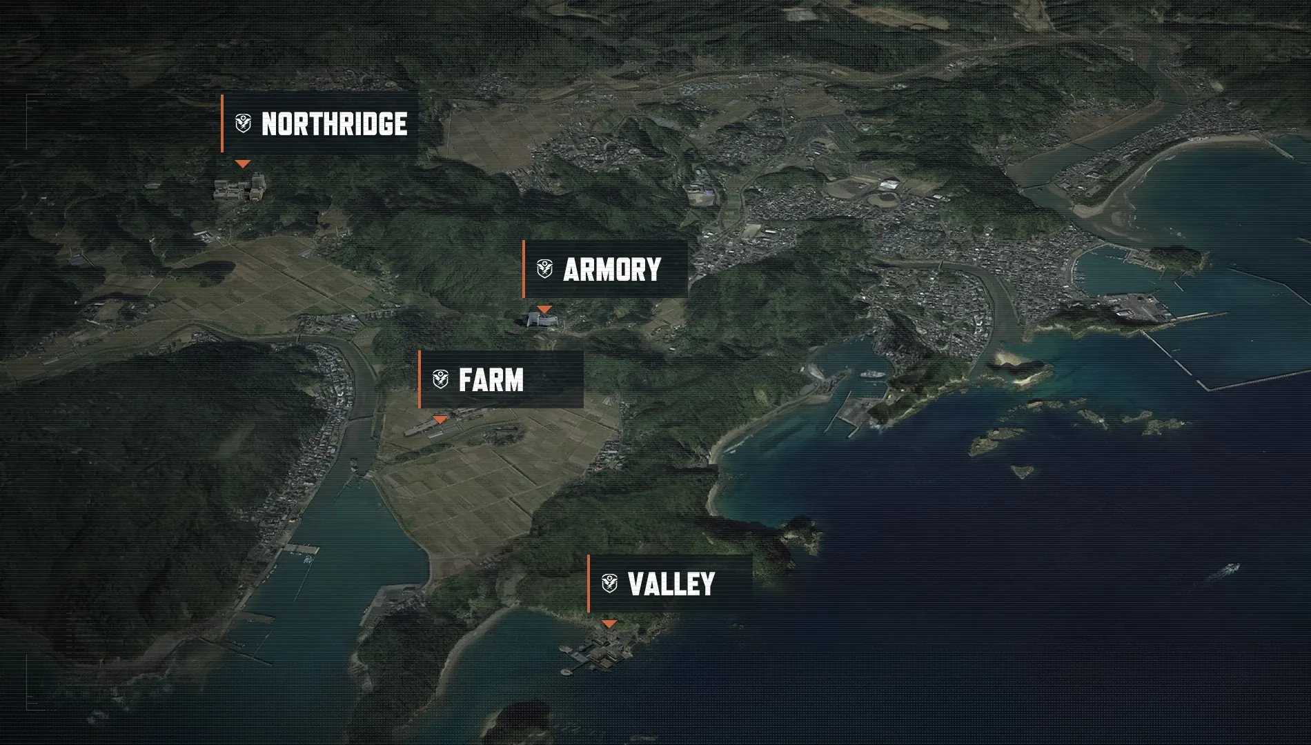 暗区突围卡莫纳地图显示马厩、农场公路和南部撤离点