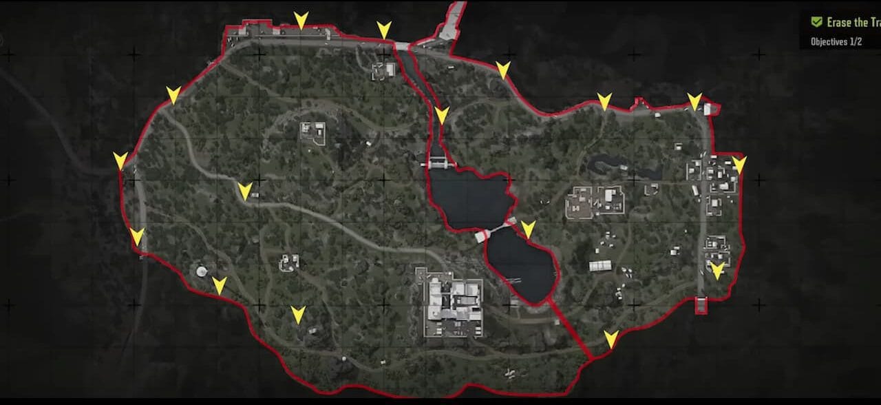 Carte de l'Armurerie d'Arena Breakout montrant les coffres du bunker et l'Installation de Réparation