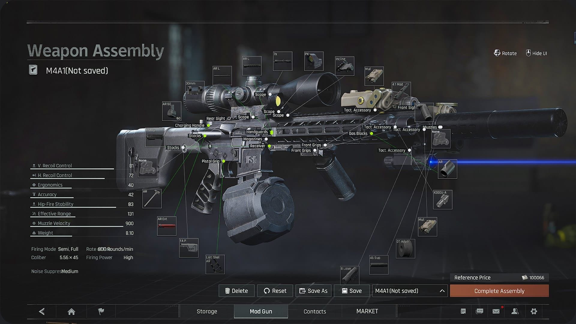 Arme Arena Breakout Infinite avec 20 emplacements de mods