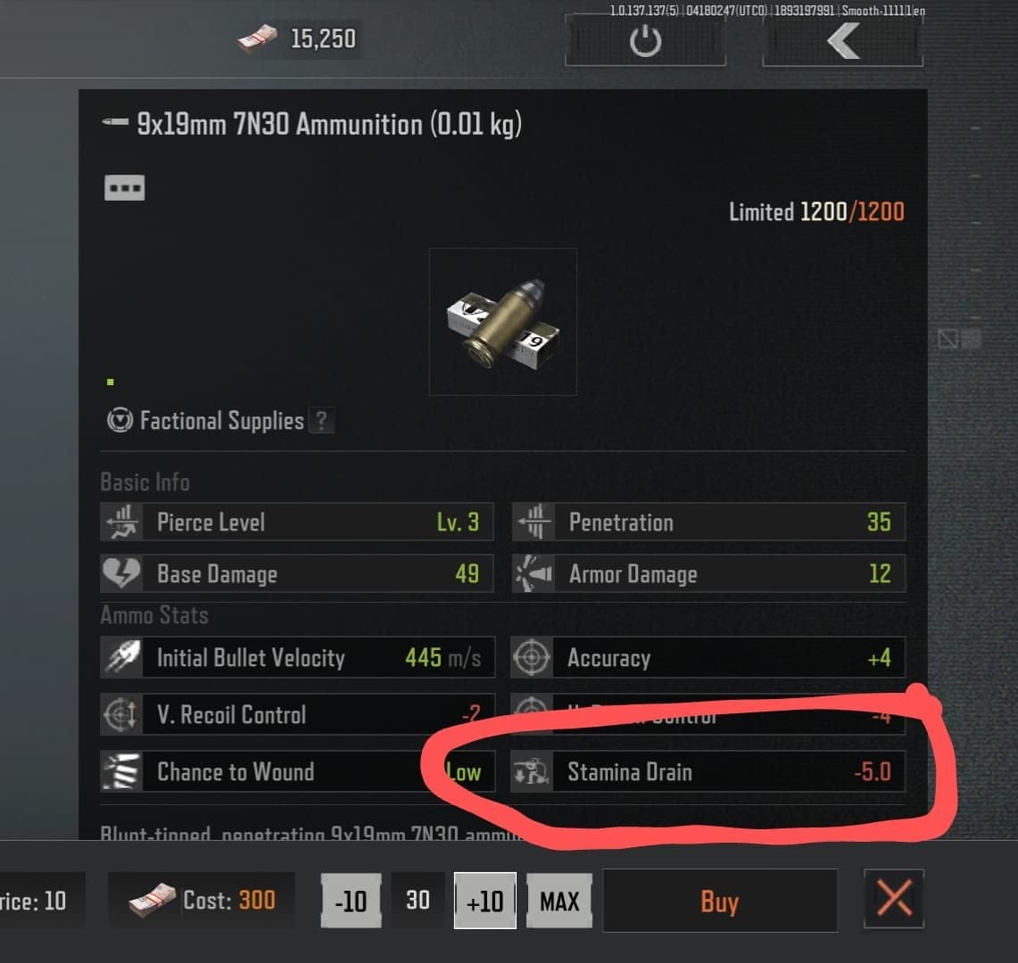 Comparaison de la consommation d'endurance Arena Breakout normal vs surcharge