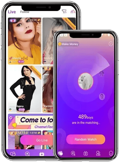 Capture d'écran du lancement d'un appel vidéo dans les streams Chamet Diamonds