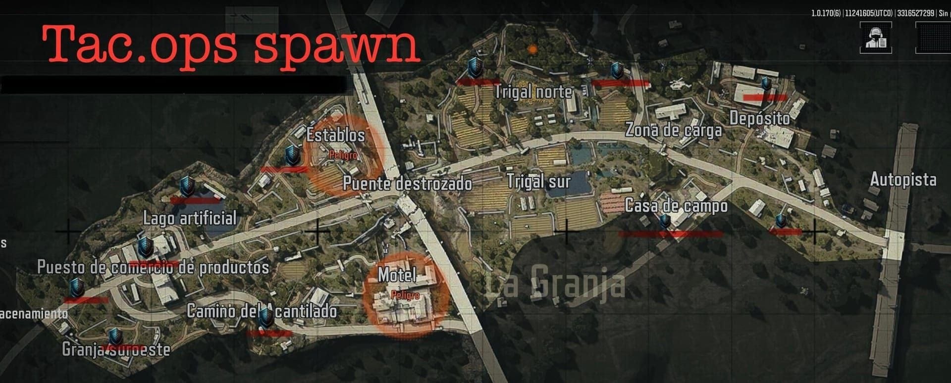 Carte de la Villa ZTH Arena Breakout pour le farm de Koens