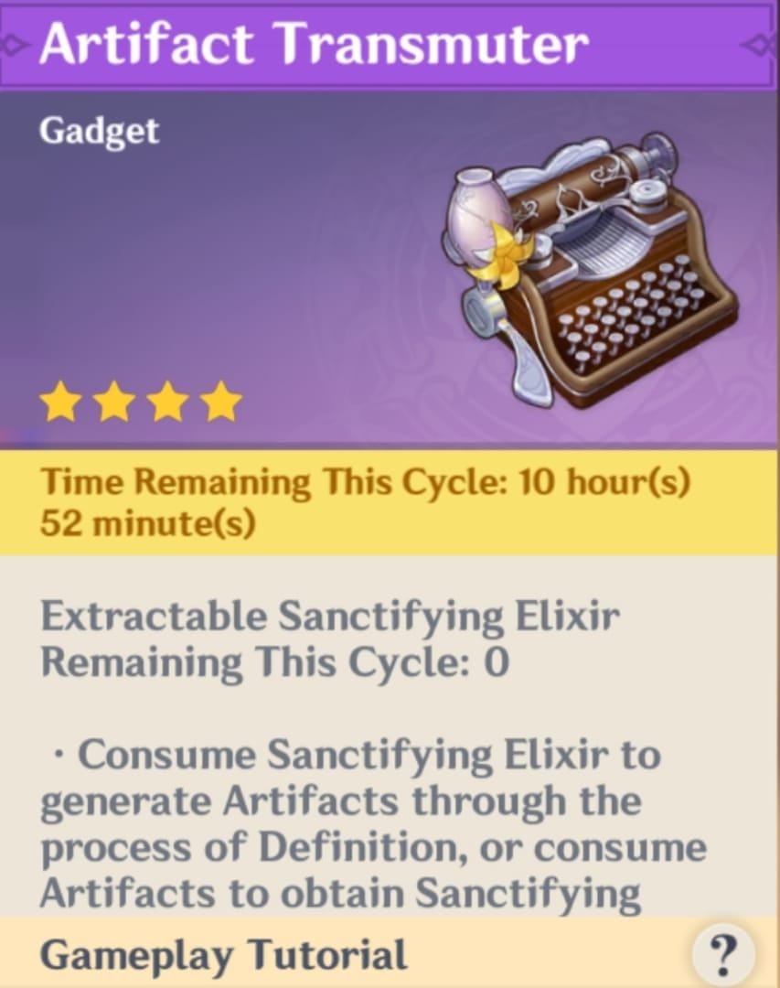 Déblocage du Transmutateur d'artéfacts de Genshin Impact dans le Guide de l'aventurier